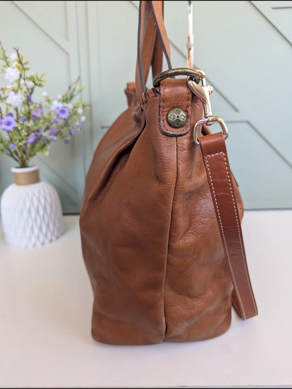 Vintage Patricia Nashfull-grain leather tote bag